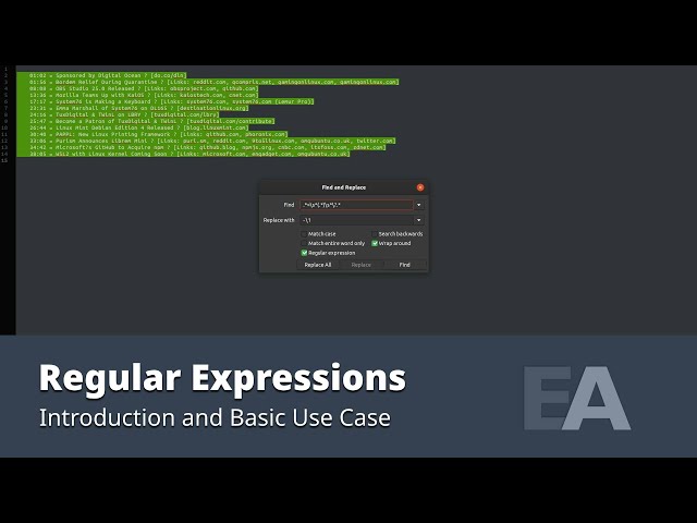 Using Regular Expressions - Introduction and Simple Use Case
