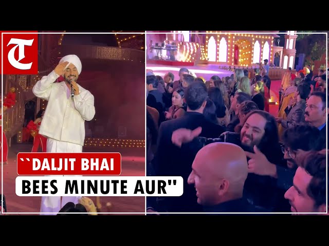 Here is what happened when Diljit Dosanjh ended his performance at  Anant Ambani’s pre-wedding event
