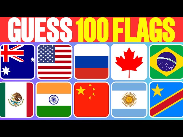 Guess ALL 100 FLAGS Of The World in 3 Seconds 🚩🌎| Easy, Medium, Hard, Impossible | Flag Quiz