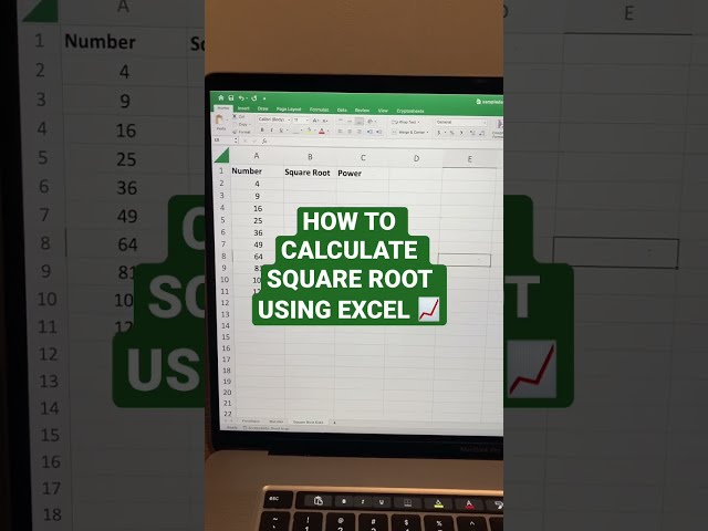 #shorts how to calculate square root using excel 🧮