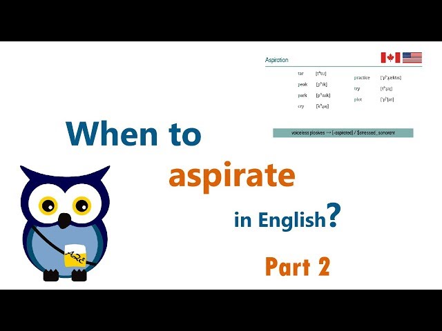 When to aspirate in English (Part 2) (accent tips for Spanish, Portuguese & French speakers)