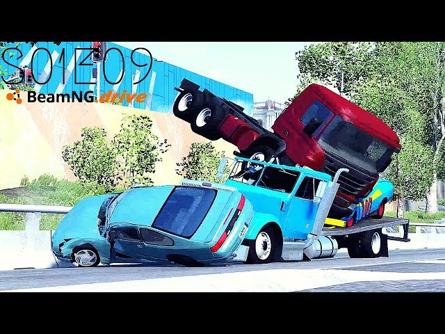 Beamng Drive Movie: Epic Police Chase #2 (+Sound Effects) |PART 9| - S01E09