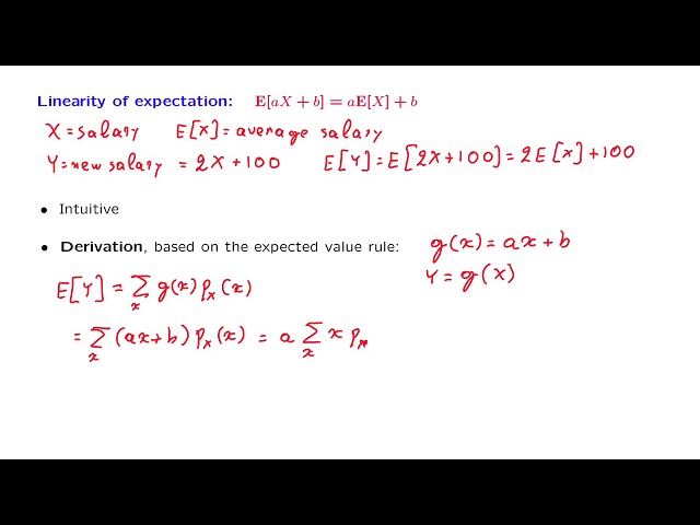 L05.11 Linearity of Expectations