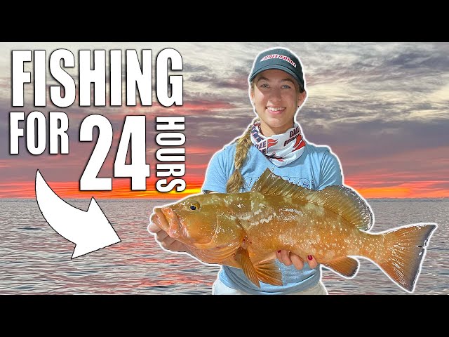 We try to Fish for 24 Hours Straight - 24 Hour Challenge!?