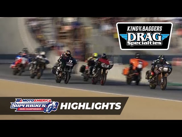 MotoAmerica Drag Specialties King of the Baggers Race Highlights at Laguna Seca 2020