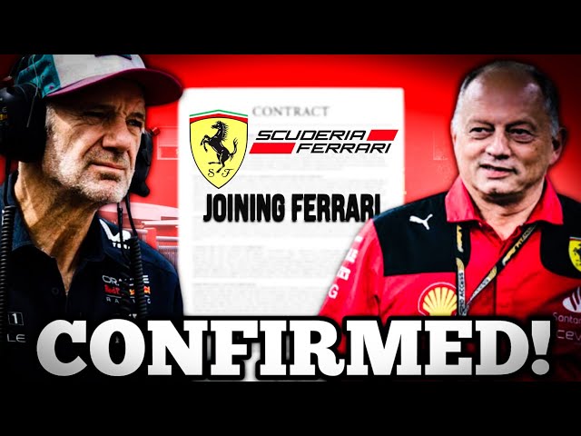 BREAKING NEWS: BOMB!  Newey Leaves Red Bull and Heads to Ferrari!