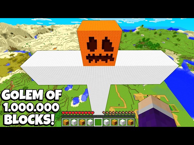 What is THE BEST WAY TO SPAWN A SUPER GIANT GOLEM TITAN in Minecraft ? NEW GOLEM !
