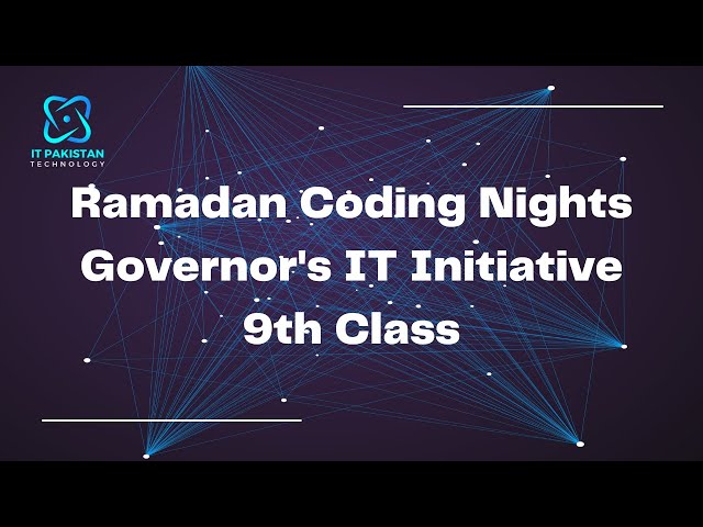 Coding Nights | 9th Class | Governor's IT Initiative