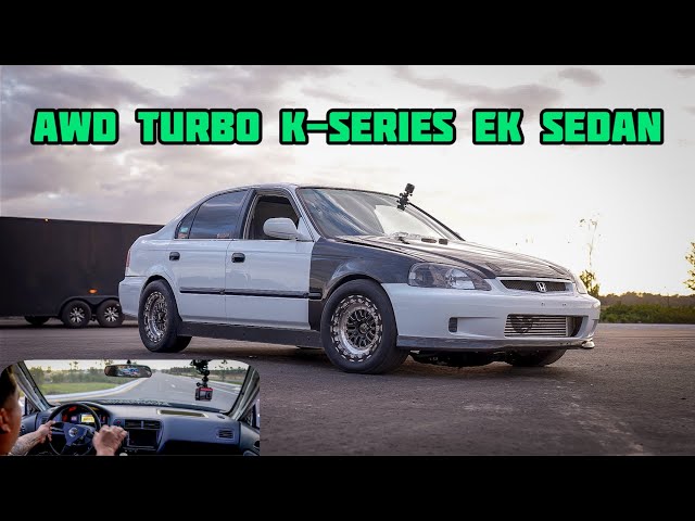 AWD Turbo K-Series Honda Civic EK Sedan Testing & More | BackyardShitz | C.F.RACING