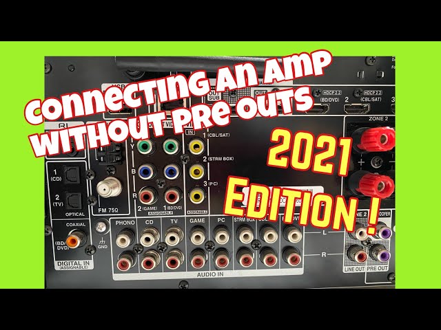 Connecting an amplifier without using preouts.