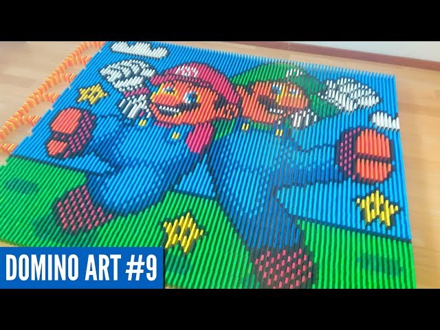 MARIO & LUIGI MADE FROM 7,600 DOMINOES | Domino Art #9