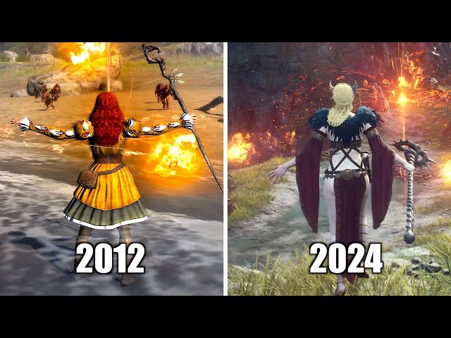 These spell animations are 12 years apart