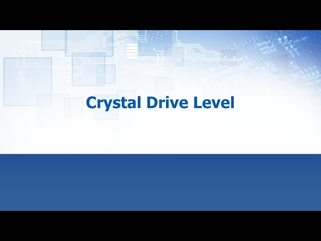 Crystal Drive Level - ECS Inc. International