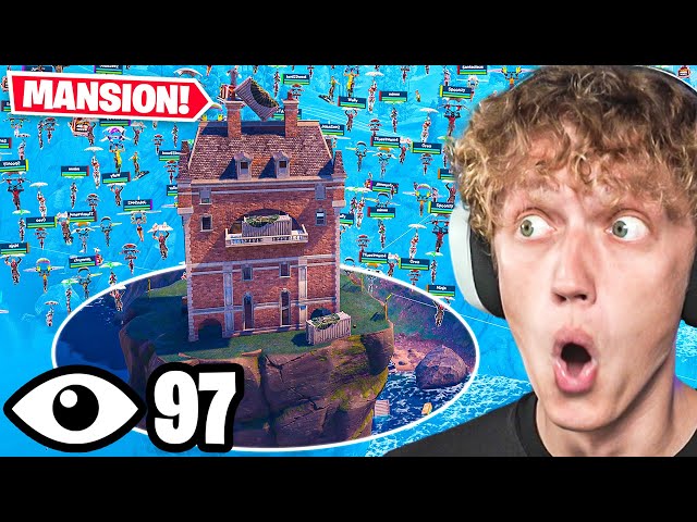 I Got 100 Players To Land At Floating Mansion In Chapter 5 Fortnite (INSANE)