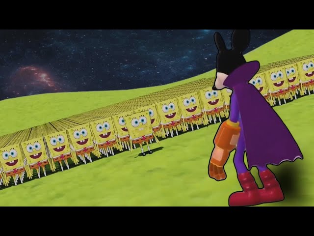 HA CHA CHA - Mortimer Mouse Vs 1 million Spongebobs