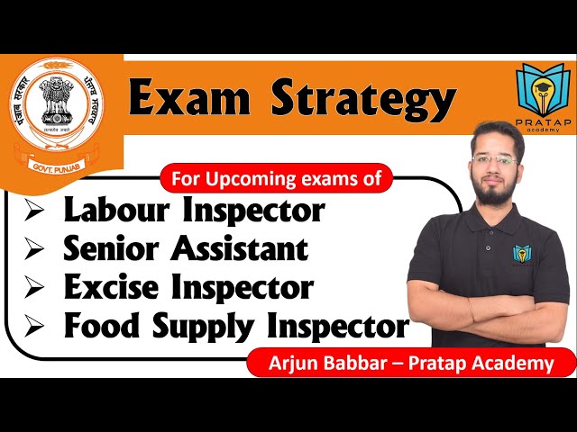 How to Prepare Labour Inspector 2024 | Senior Assistant 2024 | Excise Inspector 2024  Pratap Academy