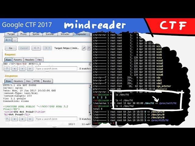 Failing easy local file inclusion challenge - mindreader (misc) Google CTF 2017