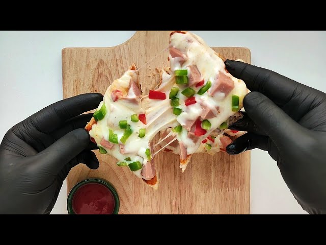 Try This 10 mins PIZZA | Quick and Easy TOAST PIZZA ( Bread PIZZA) one pan