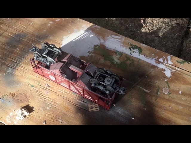 How to quickly weather an O scale train car