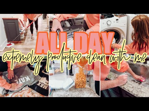 NEW! ⭐️ ALL DAY EXTREMELY PRODUCTIVE CLEAN WITH ME | SATISFYING FALL CLEANING 2022