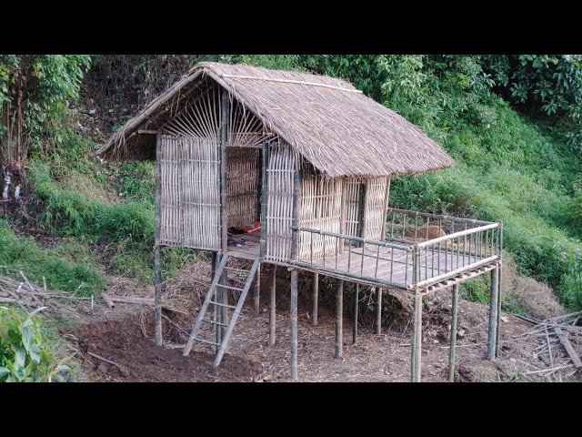 Building a new life alone, episode 4, completing the bamboo house