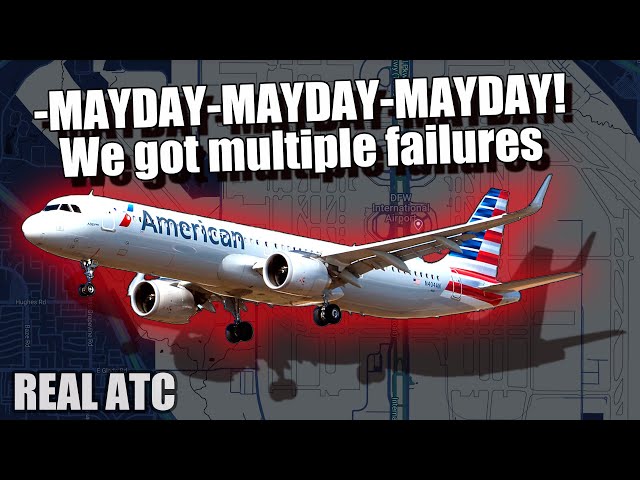 Every Pilot's Nightmare. American Airbus A320NEO Multiple Failures After Take off. REAL ATC