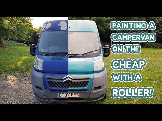 Painting a CAMPERVAN on the CHEAP with a ROLLER! - DIY Budget Campervan Conversion