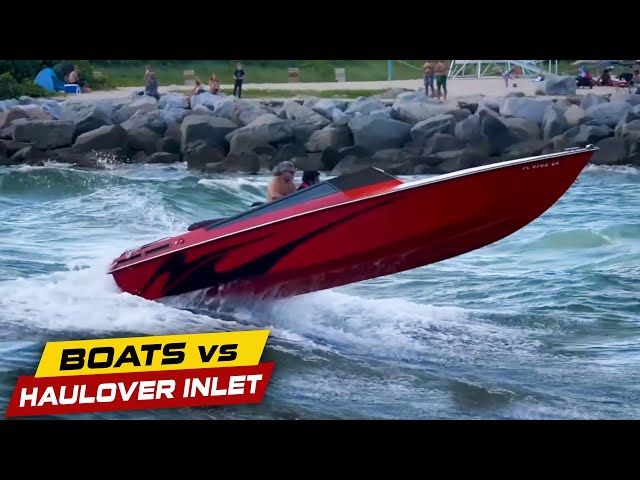 THIS BOAT IS STRUGGLING AT HAULOVER INLET! | Boats vs Haulover Inlet