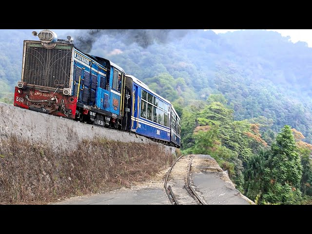 Genius Way They Ride Old Indian Train on Mountain