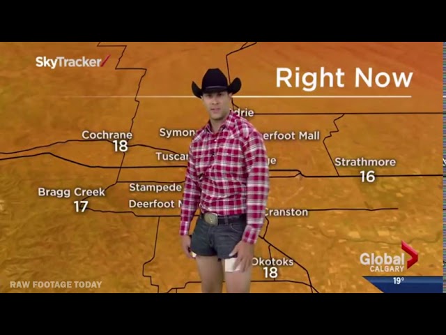 Weatherman makes & wears Daisy Duke's outfit on morning news