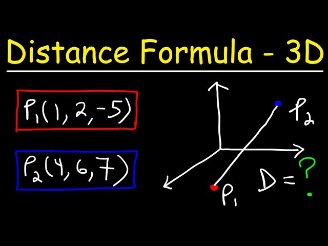 How To Find The Distance Between 2 Points In 3D Space