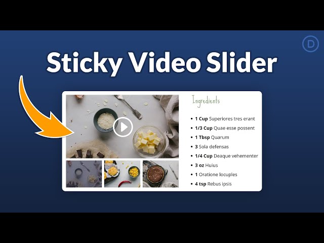 How to Create a Sticky Video Slider with Divi