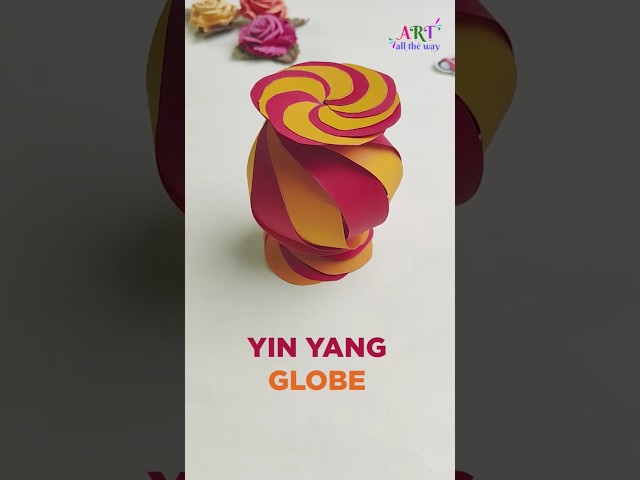 Yin Yang Globe #ventunoart #diy #craftideas #craft #diycraft #papercraft #shortsfeed #shortsviral