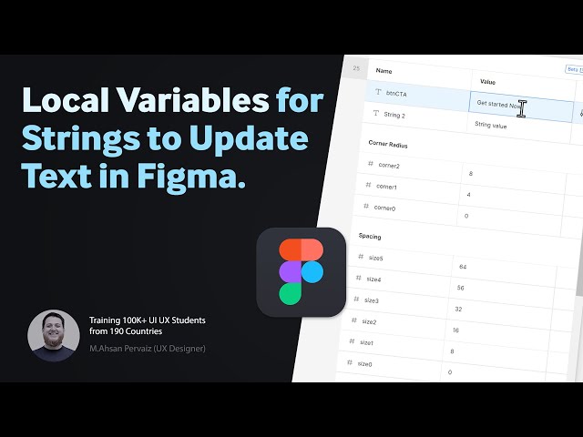 String type local variable in Figma - How to use Local Variables?