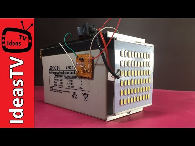 DIY Powerful Long Backup Emergency Light | Rechargeable LED (12 HOURS BACKUP)