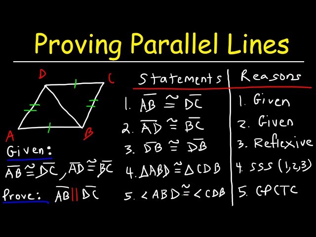Proving Parallel Lines With Two Column Proofs - Geometry, Practice Problems