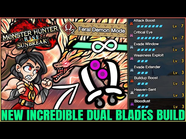 This New Dual Blades Build is OP - Feral Heaven Sent = Game Breaking - Monster Hunter Rise Sunbreak!