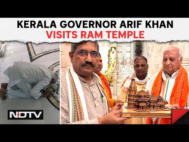 Kerala Governor Arif Khan Visits Ram Temple, Bows Before Deity
