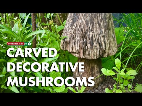 Carved Decorative Mushrooms