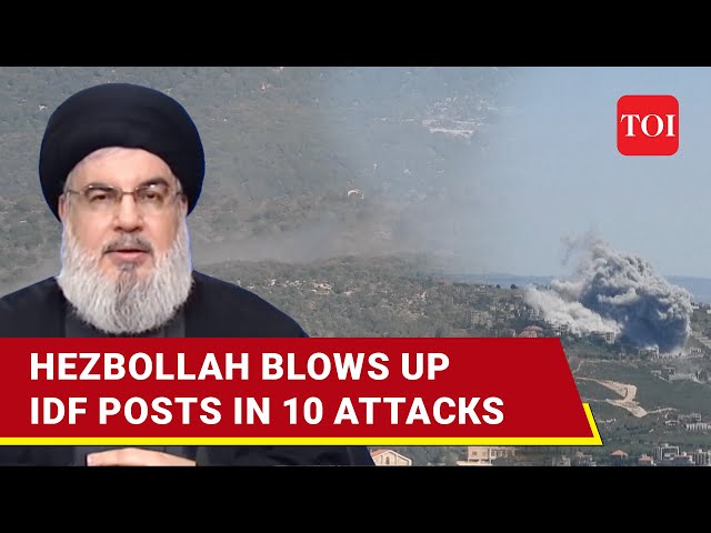 Hezbollah Blazes Israeli Army Positions; IDF Hits Back With 20 Airstrikes | Watch