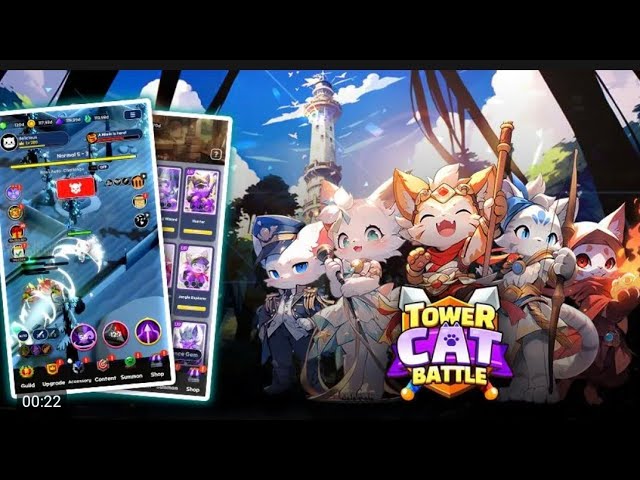 Tower Cat Battle: Idle Cat RPG (Early Access) Gameplay Android/IOS