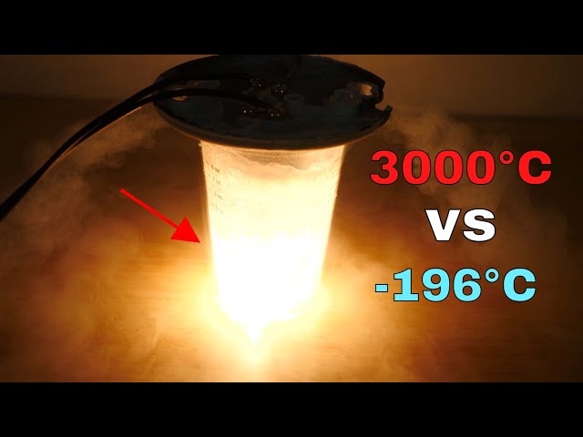 Incandescent Bulb Filament In Liquid Nitrogen