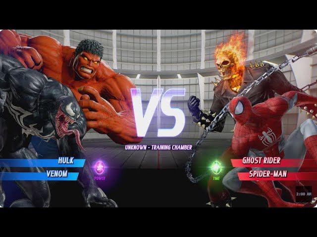 Red Hulk and Venom vs Ghost Rider and Spider-man - MARVEL VS. CAPCOM: INFINITE