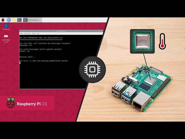 Raspberry Pi – CPU Temperatur auslesen und aufzeichnen | TUTORIAL | German - Deutsch