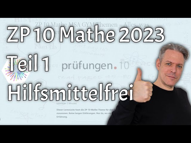 ZP 10 Mathe NRW 2023 - Teil 1 Hilfsmittelfreie Aufgaben (MSA/E Kurs)