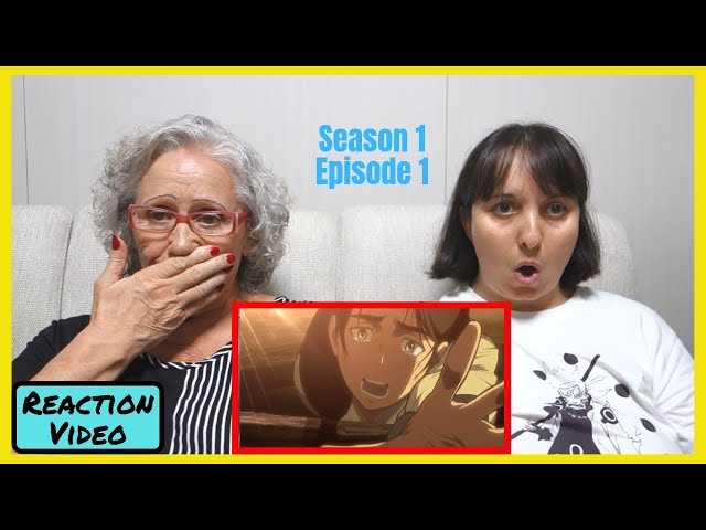 My Mother watches for the FIRST TIME Shingeki no Kyojin (Episode 1) Reaction video! | 【ENG SUB】