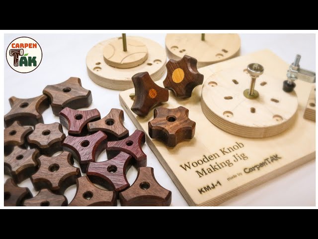 ⚡Making Wooden Knobs: Mastering the Technique of Easy Shape and Size Adjustment with New Jigs / DIY