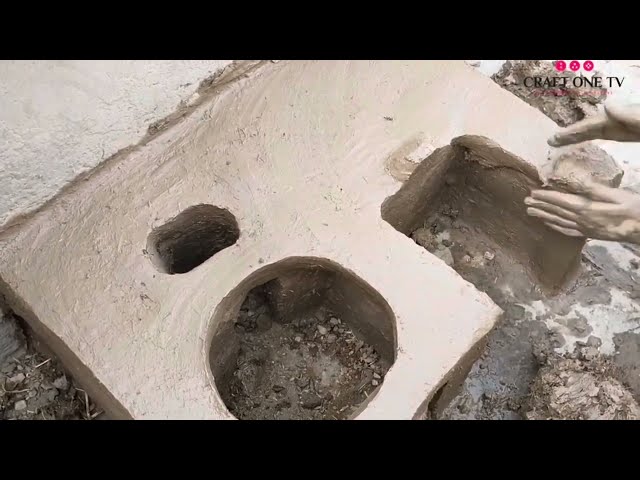 "Primitive Clay Stove Making in the Village | 3-Minute Craftz"