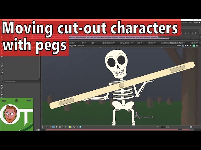 Moving cut-out characters with pegs - OpenToonz Tutorial