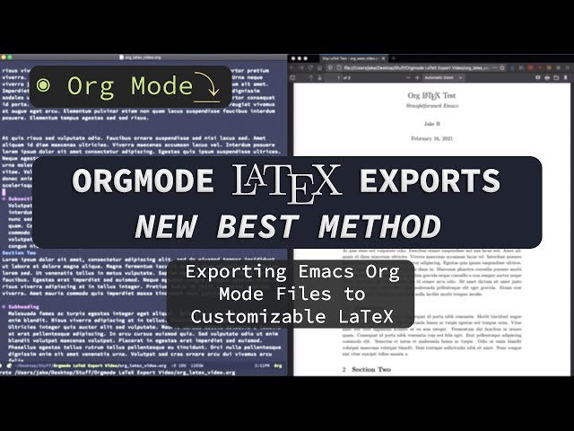 Perfect Emacs Org Mode Exports to LaTeX – Straightforward Emacs
